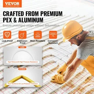 VEVOR Aluverbundrohr Aluminium Mehrschichtverbundrohr 200 m Weiß PEX-Rohr Alu-Mehrschicht-Verbundrohr MV-Rohr Mehrschichtrohr Ideal für Fußbodenheizung und Heizkörper-Anbindung Alu Verbundrohr VEVOR Aluverbundrohr Aluminium Mehrschichtverbundrohr 200 m Weiß PEX-Rohr Alu-Mehrschicht-Verbundrohr MV-Rohr Mehrschichtrohr Ideal für Fußbodenheizung und Heizkörper-Anbindung Alu Verbundrohr