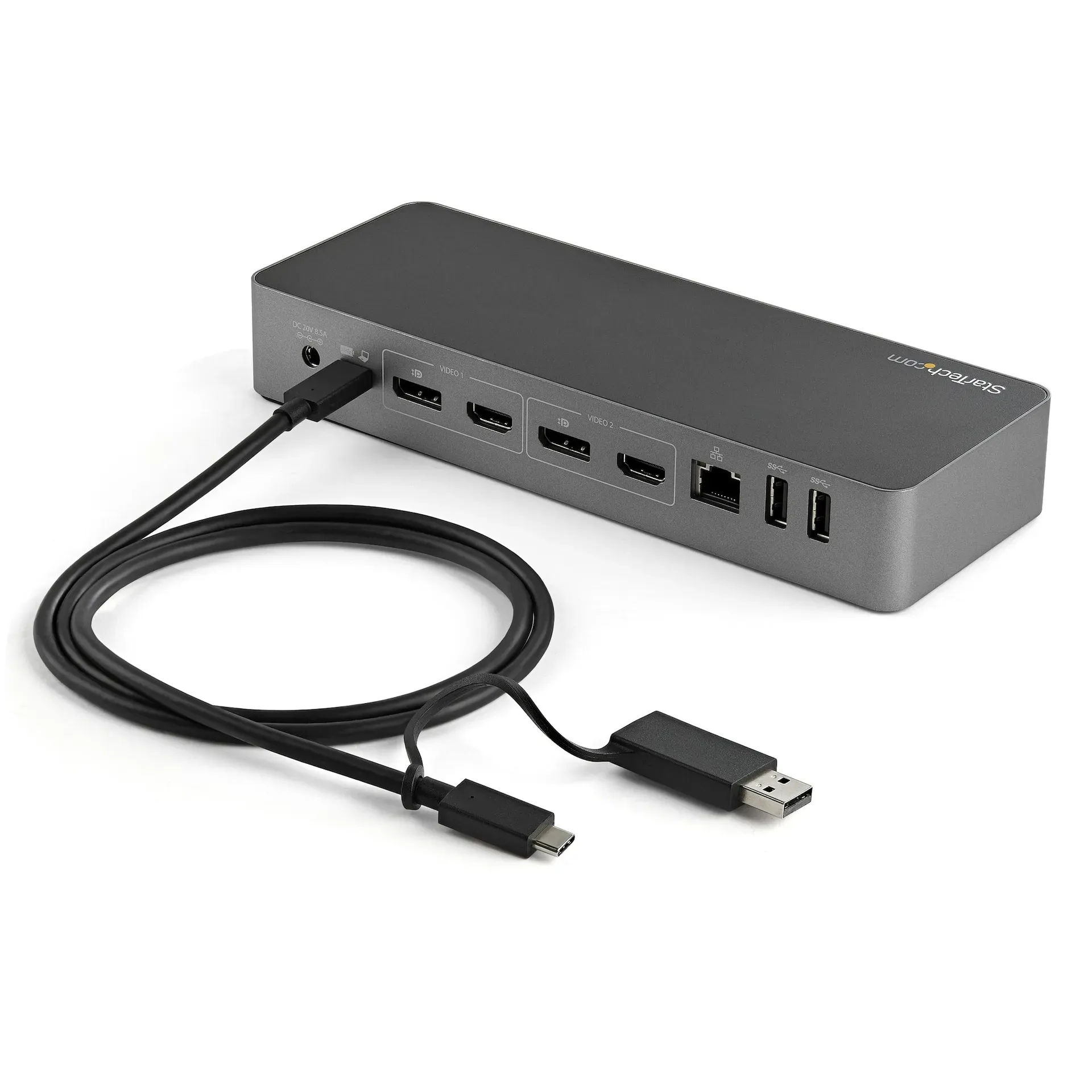 StarTech.com 1m USB-C Kabel mit USB-A Adapter-Dongle, USB 10Gbps/5Gbps, 100W (5A) PD, 8K 60Hz/4K 144Hz DP-Alt-Modus - Thunderbolt-Kompatibel – Bild 3