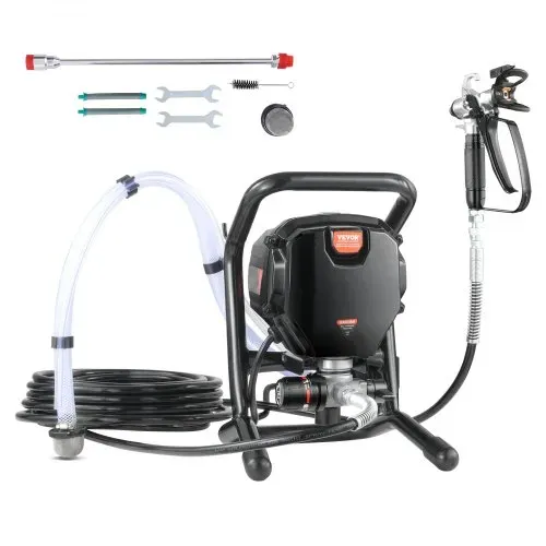 VEVOR Tragbares Airless-Farbspritzgerät, 750 W, 3000 psi, Hocheffizientes Elektrisches Spritzgerät, Farbspritzgeräte Spritzlackiermaschine Hochdruck-Airless-Farbsprühsystem mit 7.6 m Schlauchlänge – Bild 9