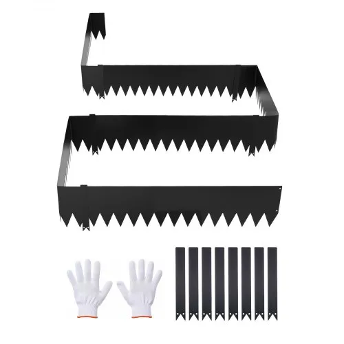 VEVOR Rasenkante 6er-Pack, 1016×254 mm, Beeteinfassung aus Verzinktem Stahl, inkl. 8 Befestigungsclips, Beetbegrenzung, Rasenbleche, Mähkante Metall Palisade für Blumenbeete & Gartenwege, Schwarz VEVOR Rasenkante 6er-Pack, 1016×254 mm, Beeteinfassung aus Verzinktem Stahl, inkl. 8 Befestigungsclips, Beetbegrenzung, Rasenbleche, Mähkante Metall Palisade für Blumenbeete & Gartenwege, Schwarz