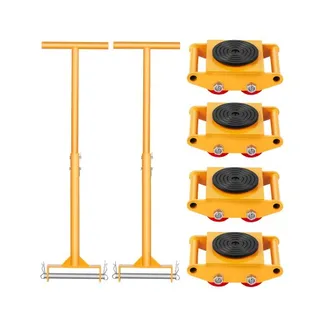 VEVOR Maschinenroller, 6T Möbelroller, 278 x 220 x 105 mm Möbelwagen, Maschinenroller mit 360° Drehkappe und PU-Richtungsrollen, Möbelwagen, Hochleistungs-Industrie-Bewegungsausrüstung, Gelb VEVOR Maschinenroller, 6T Möbelroller, 278 x 220 x 105 mm Möbelwagen, Maschinenroller mit 360° Drehkappe und PU-Richtungsrollen, Möbelwagen, Hochleistungs-Industrie-Bewegungsausrüstung, Gelb