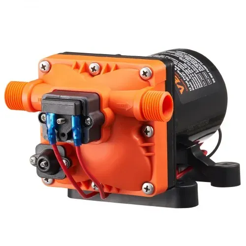 VEVOR 12-V-Membranpumpe, 11,36 L/min, 4-Kammer-DC-Wasserpumpe mit automatischem Druckschalter 40–100 PSI einstellbar, 55 PSI, 1/2 Zoll MNPT-Anschluss, für Wohnmobil, Yacht, Imbisswagen, Camper, Marine – Bild 8
