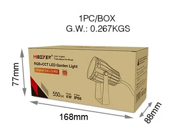 MiBoxer FUTC04ZR LED Garten Lampe 6W RGB-WW (RGB-CCT) mit Funk und WLAN IP66 Zigbee 3.0 + 2,4 GHz – Bild 5