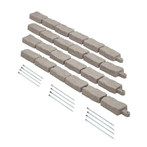 VEVOR 4er-Set Rasenkante in Steinoptik, 1180x95x57 mm realistische Beeteinfassung, flexible Gartenbegrenzung in Ziegelgröße mit Verankerungsspitzen, Beetumrandung für Einfahrten, Gehwege, Beige VEVOR 4er-Set Rasenkante in Steinoptik, 1180x95x57 mm realistische Beeteinfassung, flexible Gartenbegrenzung in Ziegelgröße mit Verankerungsspitzen, Beetumrandung für Einfahrten, Gehwege, Beige