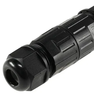 Kabelverbinder 3-polig, IP68, 450V/24A Schraubanschluss, für Kabel Ø 6-11mm Kabelverbinder 3-polig, IP68, 450V/24A Schraubanschluss, für Kabel Ø 6-11mm