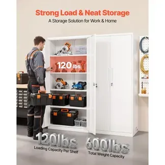 VEVOR Metall-Aufbewahrungsschrank 175 cm Abschließbar, Aktenschrank mit 4 Verstellbaren Einlegeböden & 2 Magnettüren & 2 Schlüsseln & 5 Ablagen Ideal für Speisekammer Lager Keller, Werkzeugschrank VEVOR Metall-Aufbewahrungsschrank 175 cm Abschließbar, Aktenschrank mit 4 Verstellbaren Einlegeböden & 2 Magnettüren & 2 Schlüsseln & 5 Ablagen Ideal für Speisekammer Lager Keller, Werkzeugschrank