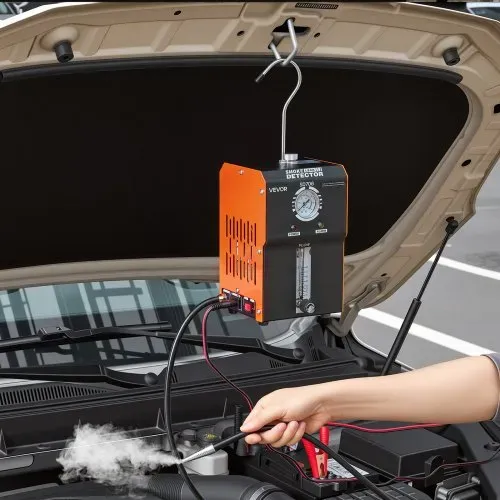 VEVOR Kfz-Rauchprüfgerät mit Rauchgenerator, Lecksuchgerät für EVAP-Systeme, für Pkws Lkws Boote Motorräder und ATVs, mit Luft- und Rauchmodus, Manometer, Durchflussmesser und 8-teiligem Dichtungsset – Bild 7