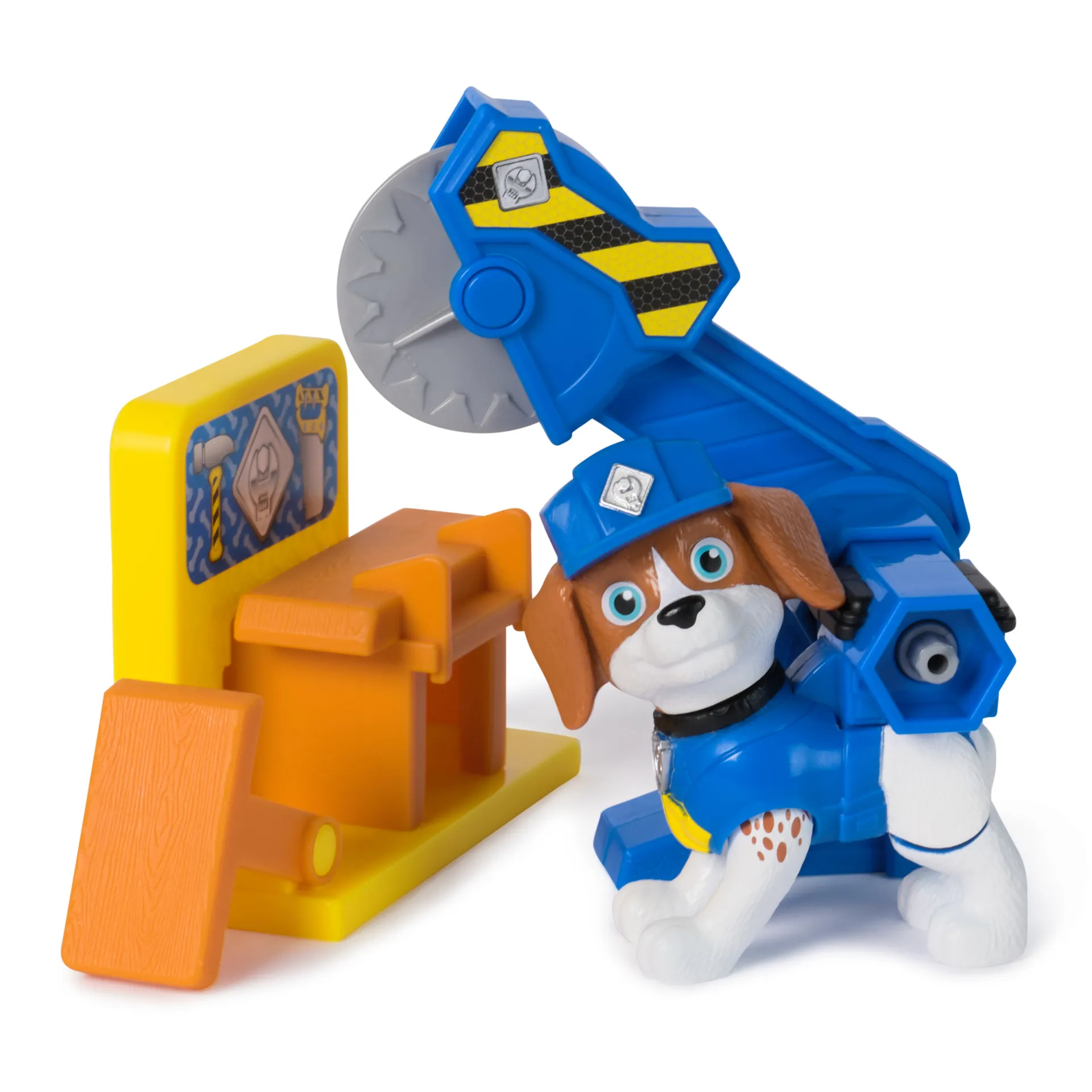 Rubble & Crew Power Tool Pups - Spielset mit 2 Hundefiguren Rubble und Wheeler, 2 Bauwerkzeugen und Bauzubehör – Bild 4