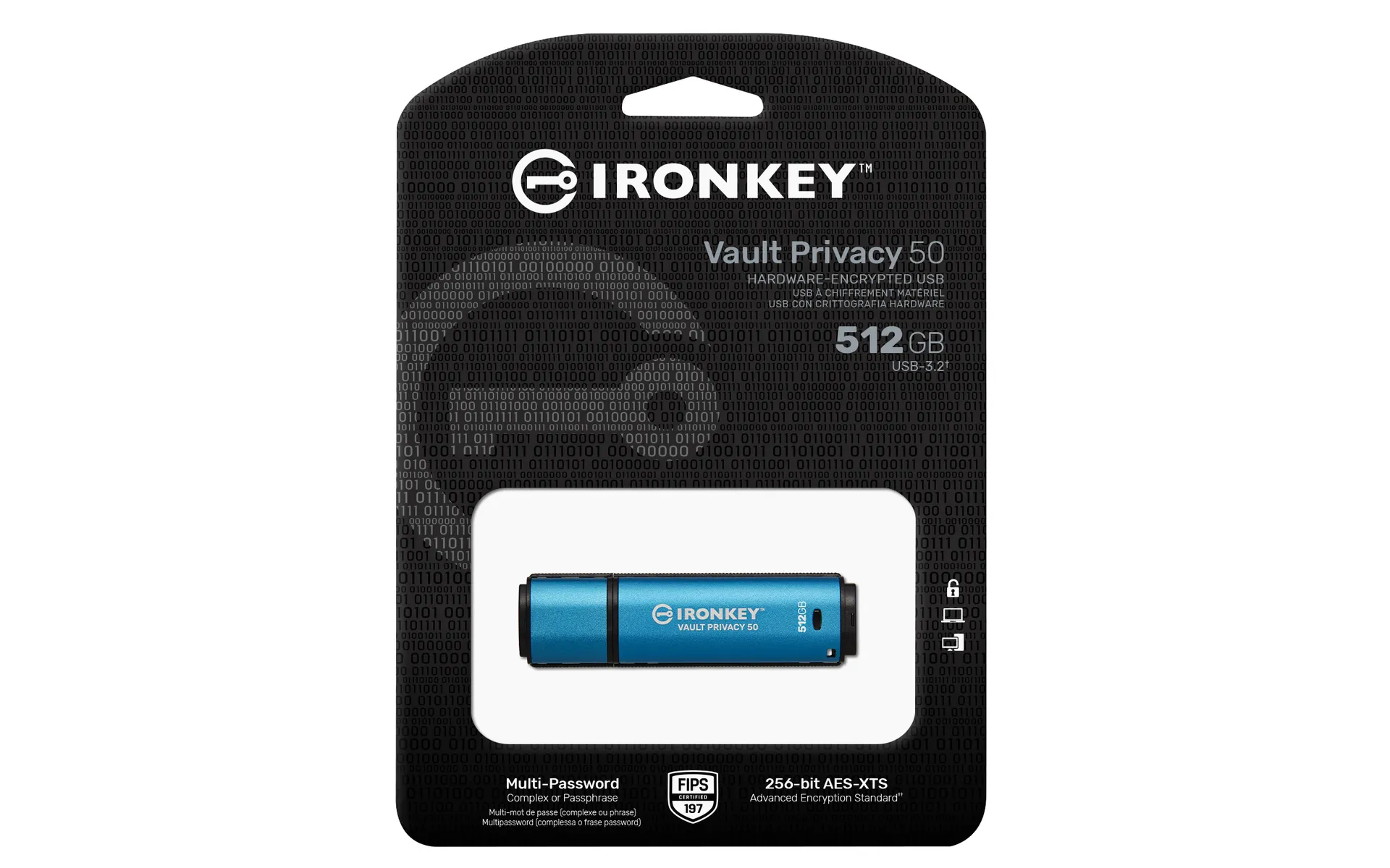 Kingston Technology IronKey 512GB Vault Privacy 50 AES-256 verschlüsselter, FIPS 197 – Bild 3