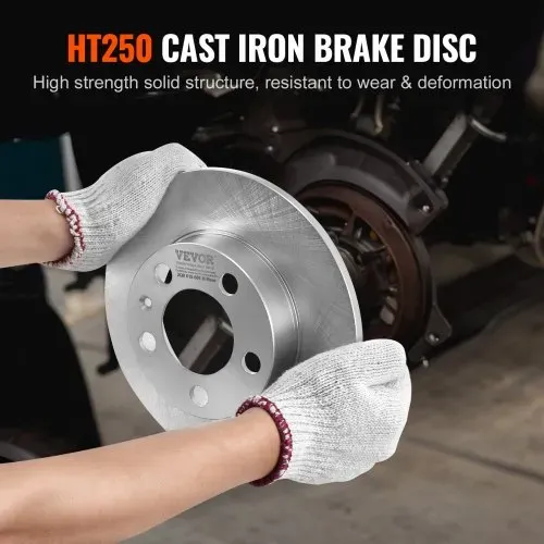 VEVOR Hinterradbremsen-Set, kompatibel mit AUDI A3 (8L), SEAT IBIZA, SKODA OCTAVIA, ROOMSTER, VW GOLF Ⅳ, Bremsscheiben, Keramik-Bremsbeläge, Ersatzset, 232 mm Hinterradscheiben – Bild 3