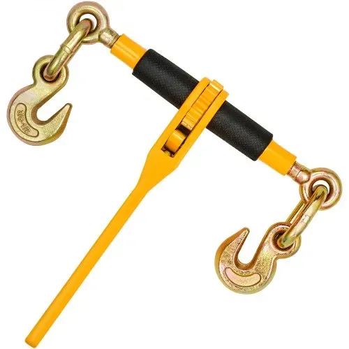 VEVOR Ketten- und Binder-Set, 3/8"-1/2" Ratschenlastbinder 9200 lbs Arbeitslastgrenze, 3/8" x 10' G80 Ketten mit Greifhaken, Ratschenbinder und Ketten für LKW, Festzurren, Transportieren, Abschleppen, 2er Set – Bild 9