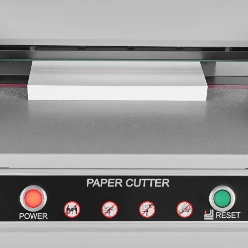 VEVOR elektrische Papierschneidemaschine Hochleistungs-Papierschneider, 45 cm Schnittbreite, 4 cm Schnittstärke, große elektrische Guillotine mit Infrarotfunktion & Ersatzklinge 500 W – Bild 10