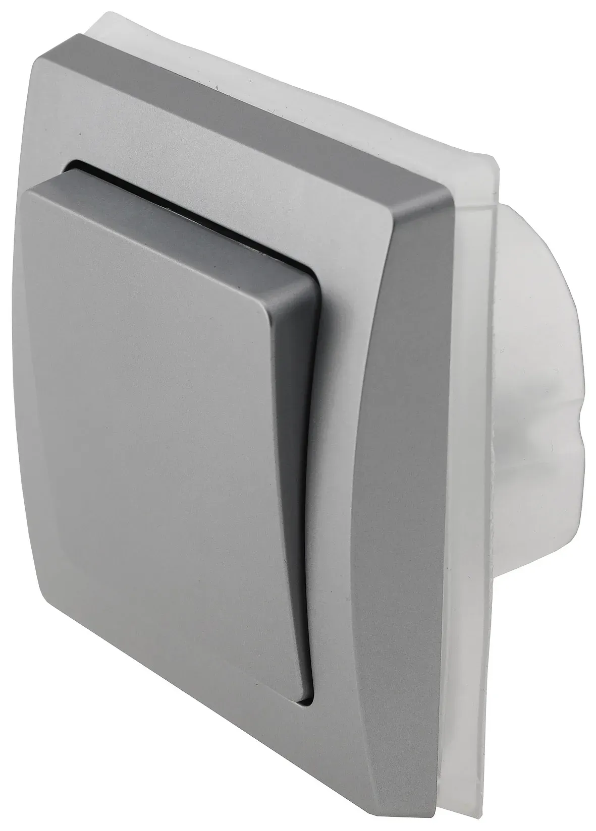 DELPHI Wechsel-Schalter IP44 250V~/ 10A, inkl. Rahmen, UP, silber DELPHI Wechsel-Schalter IP44 250V~/ 10A, inkl. Rahmen, UP, silber