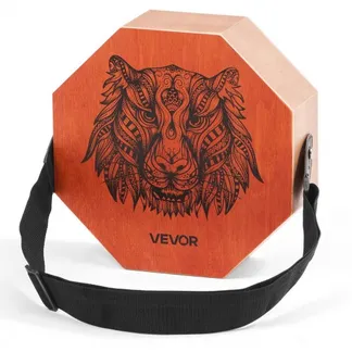 VEVOR Cajon Instrument mit internen Gitarrensaiten & Basston, tragbare Percussion-Box aus Holz, Trommel-Musikinstrument aus Birkenholz mit verstellbarem Gurt, für Anfänger & Profis, 295x295x100mm VEVOR Cajon Instrument mit internen Gitarrensaiten & Basston, tragbare Percussion-Box aus Holz, Trommel-Musikinstrument aus Birkenholz mit verstellbarem Gurt, für Anfänger & Profis, 295x295x100mm