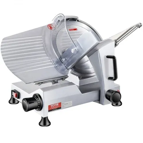 VEVOR Kommerzieller Fleisch Allesschneider 240 W, Elektrische Aufschnittmaschine Lebensmittelschneider mit 25,4 cm-Kohlenstoffstahlklinge, 0–12 mm Einstellbare Dicke für Fleisch, Käse, Gemüse usw. – Bild 8