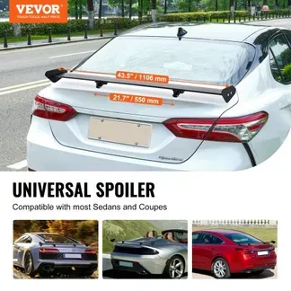 VEVOR GT Wing Autospoiler, 110 cm Universalspoiler mit Einzeldeck, verstellbares leichtes Aluminium, Auto-Heckspoilerflügel, Rennspoiler BGW/JDM Drift Schwarz VEVOR GT Wing Autospoiler, 110 cm Universalspoiler mit Einzeldeck, verstellbares leichtes Aluminium, Auto-Heckspoilerflügel, Rennspoiler BGW/JDM Drift Schwarz