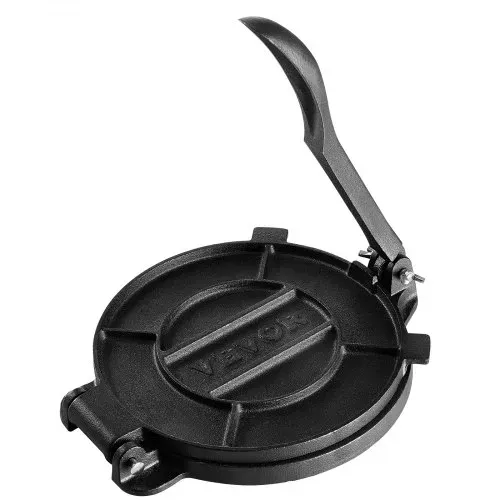 VEVOR Tortillapresse 30 cm Gusseisen Manuelle Taco Presse Pizzateigpresse für Weizentortillas, Pizza, Bäckerei und Fladenbrot, mit Verstärktem Griff, 50 Backpapier und Eingebrannter Leinöl-Oberfläche – Bild 10
