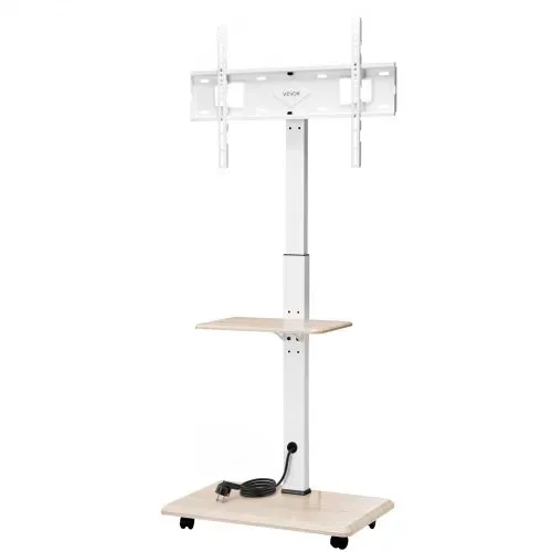 VEVOR rollbarer TV-Ständer Fernsehständer für 812,8-1778 mm TVs bis zu 40 kg, 25° Links-Rechts-Drehung & höhenverstellbare TV-Halterung mit Ablage für Schlafzimmer Wohnzimmer (max. 600 x 400 mm) – Bild 9