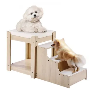 VEVOR Etagenbett für Haustiere mit Treppe, Fenstersitz für Hunde/Katzen, mehrstufiges Bett, Hundebettschläfer, Lounge-Sitzplattform mit Schaumstoffkissen, Haustierbettcouch 120x50x65cm (Beige) VEVOR Etagenbett für Haustiere mit Treppe, Fenstersitz für Hunde/Katzen, mehrstufiges Bett, Hundebettschläfer, Lounge-Sitzplattform mit Schaumstoffkissen, Haustierbettcouch 120x50x65cm (Beige)