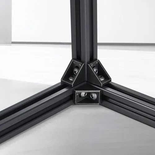 VEVOR 10er Set Aluprofil 2000 mm T-Nut 2020 Aluminium Profil, eloxierte Linearschiene nach europäischem Standard, Nutenprofil für 3D-Drucker, CNC-Maschine DIY, Lasergravur, Schwarz – Bild 7