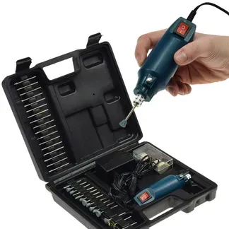 Mini-Bohrmaschine “Drill-Power V2” 12V= 12.000UpM, 63-teilig, viel Zubehör Mini-Bohrmaschine “Drill-Power V2” 12V= 12.000UpM, 63-teilig, viel Zubehör