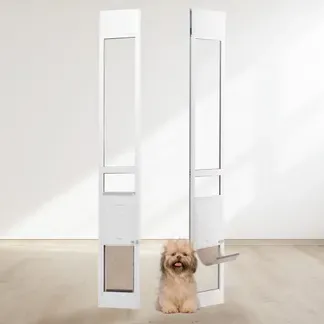 VEVOR Hundetür für Glasschiebetüren 1927-2049 mm höhenverstellbare Hundetür Schiebetüren, Haustiertür aus gehärtetem Glas mit Aluminiumrahmen & Scharnierstruktur, Klappe und Schloss für kleine Hunde VEVOR Hundetür für Glasschiebetüren 1927-2049 mm höhenverstellbare Hundetür Schiebetüren, Haustiertür aus gehärtetem Glas mit Aluminiumrahmen & Scharnierstruktur, Klappe und Schloss für kleine Hunde
