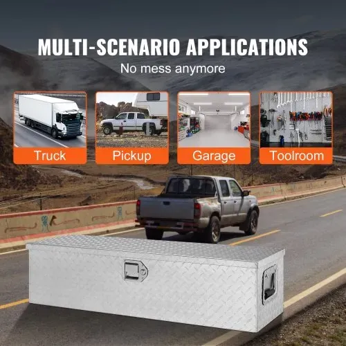VEVOR 990 x 330 x 254 mm Werkzeugkasten für Lkw-Ladefläche, Abschließbar 83 L Truckbox Werkzeugbox Aufbewahrungs-Werkzeugkasten, 39 kg Tragfähigkeit Werkzeugkiste Organizer für Wohnmobil, PKW usw. – Bild 5