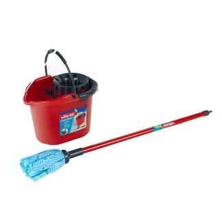 Vileda Eimer mit Aufsatz und Wischmop, Kinderhaushaltsgerät Vileda Eimer mit Aufsatz und Wischmop, Kinderhaushaltsgerät