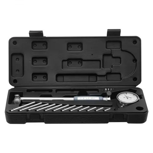 VEVOR Innendurchmesser Messuhr Set, Messuhr mit 0,03 mm Genauigkeit, 0-6,35 mm Bohrungsmessgerät, Bohrungslehre mit Stange, Aufbewahrungskoffer, Ambosse für industrielle Bearbeitungsmessungen – Bild 10
