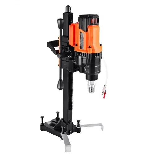 VEVOR Diamantkernbohrmaschine Kernbohrgerät, 2-20 cm Bohrdurchmesser, Nass Trocken Diamantbohrer mit 8 Bohrern & Bohrständer, 850 U/min, UNC1 1/4-7 Gewinde, für Beton Ziegel Stein, 3000 W – Bild 10