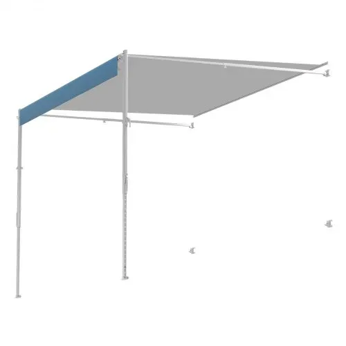 VEVOR Wohnwagen Markise einziehbare RV Markisen (548,64 cm) wasserdichte Wohnmobil-Markise mit Aluminiumlegierungsrahmen, Außenmarkise mit weißem Ständer und blauen Stoffen mit Farbverlauf – Bild 10