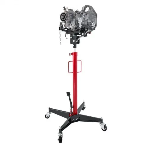 VEVOR hydraulischer Wagenheber Getriebeheber mit 500 kg Hubkapazität, Teleskop-Getriebeheber mit Pedal, 360°-Schwenkrad, 127-202 cm Hubhöhe, Hebezeug für Garage / Werkstatt Rot + Schwarz – Bild 10