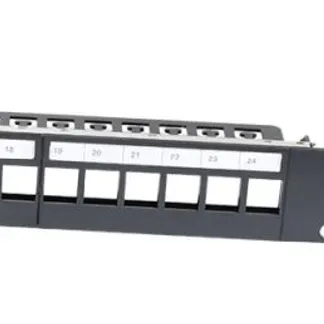 Keystone, Modulträger, 19″Patchpanel für 24xTP-Modul, 1HE(t 94mm), Schwarz, V31, Synergy 21, Keystone, Modulträger, 19″Patchpanel für 24xTP-Modul, 1HE(t 94mm), Schwarz, V31, Synergy 21,