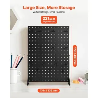 VEVOR Stecktafel Displayständer, 440×330 mm, Präsentationsständer mit 30 Haken, Tafelplatte aus Stahl für Lebensmittelgeschäfte, Einzelhandelsgeschäfte & Juweliergeschäfte, (2 Stk.) VEVOR Stecktafel Displayständer, 440×330 mm, Präsentationsständer mit 30 Haken, Tafelplatte aus Stahl für Lebensmittelgeschäfte, Einzelhandelsgeschäfte & Juweliergeschäfte, (2 Stk.)