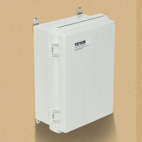 VEVOR Elektrischer Anschlusskasten für den Außenbereich, 300 x 200 x 180 mm Elektrogehäuse aus ABS-Kunststoff mit Klappdeckel, Edelstahlriegel, IP67, für elektrische Projekte im Außenbereich – Bild 7