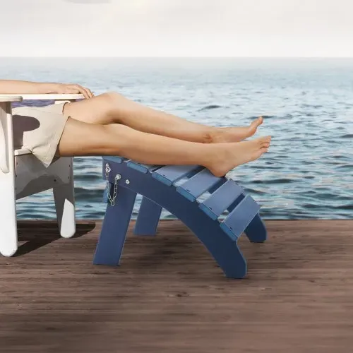 VEVOR Fußstütze für Adirondack-Stühle, 475x480x350 mm, klappbarer Adirondack-Ottomane aus HDPE-Kunststoff, Gartenstuhl, weit verbreitet für Außenbereich, Veranda, Pool, Rasen, Hinterhof, blau – Bild 7