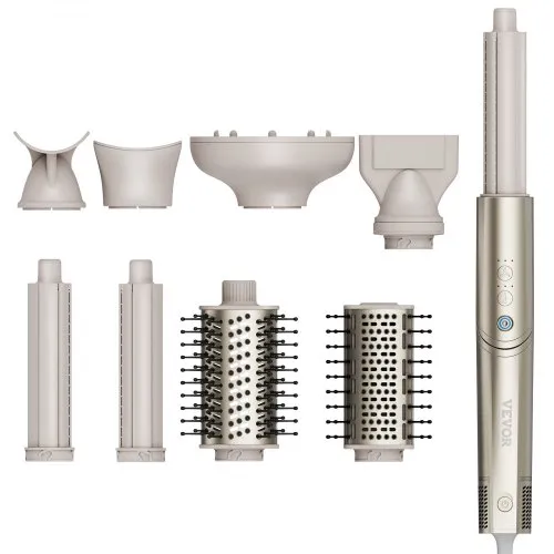 VEVOR 8-in-1-Lockenstab, 1,25-Zoll-Lockenstab-Set aus Keramik mit 2 Zylindern, 2 Bürsten, 4 Düsen für trockenes/glattes/lockiges/voluminöses Haar, Lockenstab für langes, mittellanges und kurzes Haar, für alle Haartypen VEVOR 8-in-1-Lockenstab, 1,25-Zoll-Lockenstab-Set aus Keramik mit 2 Zylindern, 2 Bürsten, 4 Düsen für trockenes/glattes/lockiges/voluminöses Haar, Lockenstab für langes, mittellanges und kurzes Haar, für alle Haartypen