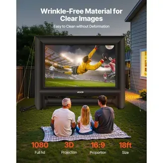 VEVOR aufblasbare Filmleinwand Projektion Beamer Leinwand aus 600D, Projektionsleinwand mit tragbarer Aufbewahrungstasche, 16:9, Filmprojektion für Heimkino Mottoparty Poolspaß (413 x 200 x 330 cm) VEVOR aufblasbare Filmleinwand Projektion Beamer Leinwand aus 600D, Projektionsleinwand mit tragbarer Aufbewahrungstasche, 16:9, Filmprojektion für Heimkino Mottoparty Poolspaß (413 x 200 x 330 cm)