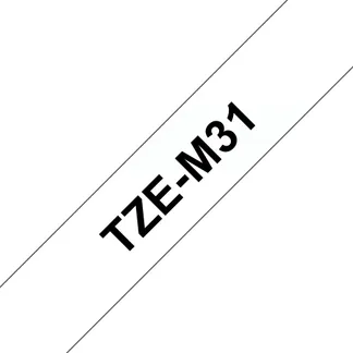 Brother TZE-M31 Etiketten erstellendes Band Schwarz auf transparent Brother TZE-M31 Etiketten erstellendes Band Schwarz auf transparent