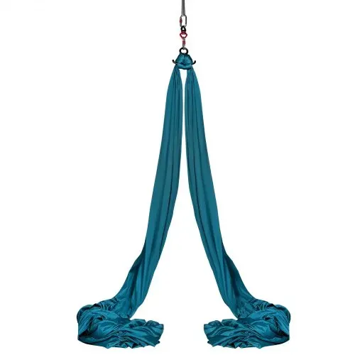 VEVOR Aerial Yoga Hängematte Set 8 x 2,8 m, Grün Aerial Yoga Swing Air Fliegen, Indoor Aerial Yoga Hammock Swing 1000 kg Max. Tragfähigkeit, inkl. Yoga-Socken & Stahlkarabiner & Alu-Drehgelenk – Bild 9