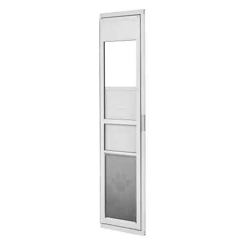 VEVOR Hundeklappe für Glasschiebetür, Hundetür Höhenverstellbar von 1927 bis 2049 mm, Rahmen aus Aluminiumlegierung mit Klappe & Schloss, für Extra Große Hunde, 180° schwenkbare Haustiertür, XL – Bild 9
