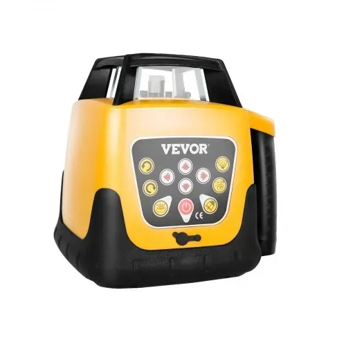 VEVOR Rotationslaser-Wasserwaagen-Set mit Stativ & Messlatte, roter Strahl, 300 m Reichweite, Neigung einstellbar, 360-Grad-Drehung, flexibler Scanwinkel, mit Fernbedienungsempfänger & Tragetasche – Bild 10