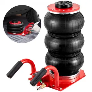 VEVOR Pneumatischer Wagenheber Triple Bag Air Jack 3 t, Dreifachbeutel-Luftheber 140-450 mm Hubhöhe Airbag-Luftwagenheber, 5 Minuten Hub Luftheber mit kurzem Griff, Wagenheber Rot Arbeitssparend VEVOR Pneumatischer Wagenheber Triple Bag Air Jack 3 t, Dreifachbeutel-Luftheber 140-450 mm Hubhöhe Airbag-Luftwagenheber, 5 Minuten Hub Luftheber mit kurzem Griff, Wagenheber Rot Arbeitssparend