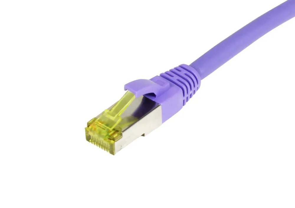 Patchkabel RJ45, CAT6A 500Mhz, 25m, lila, S-STP(S/FTP), TPE/LSZH(Ultraflex), AWG26, mit CAT7 Rohkabel, Synergy 21 Patchkabel RJ45, CAT6A 500Mhz, 25m, lila, S-STP(S/FTP), TPE/LSZH(Ultraflex), AWG26, mit CAT7 Rohkabel, Synergy 21