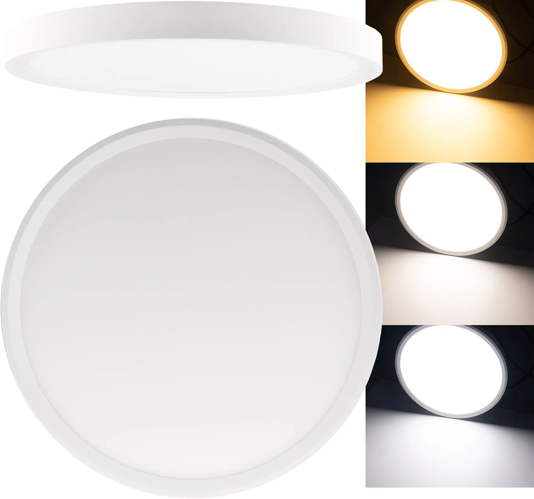 LED Deckenleuchte „Santano 30 CCT“ Ø 30cm, 24W, CCT 3000/4000/6000k LED Deckenleuchte „Santano 30 CCT“ Ø 30cm, 24W, CCT 3000/4000/6000k