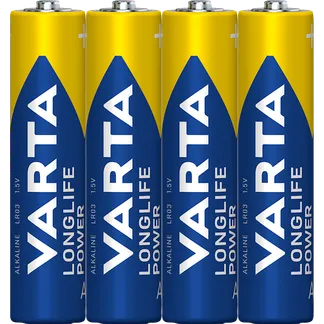 Micro-Batterie VARTA “Longlife Power“ Alkaline, Typ AAA, LR03, 1,5V, 4er Pack Micro-Batterie VARTA “Longlife Power“ Alkaline, Typ AAA, LR03, 1,5V, 4er Pack