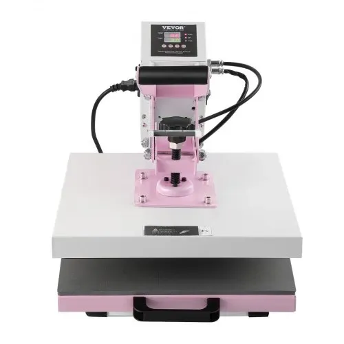 VEVOR Wärmepresse, 15 x 15 Zoll digitale Wärmepresse, herausziehbare Wärmeübertragungsmaschine, schnelles und gleichmäßiges Aufheizen, 2-lagige Isolierbaumwolle, Wärmeübertragungsmaschine für T-Shirts/Kissen/Taschen, Rosa – Bild 10