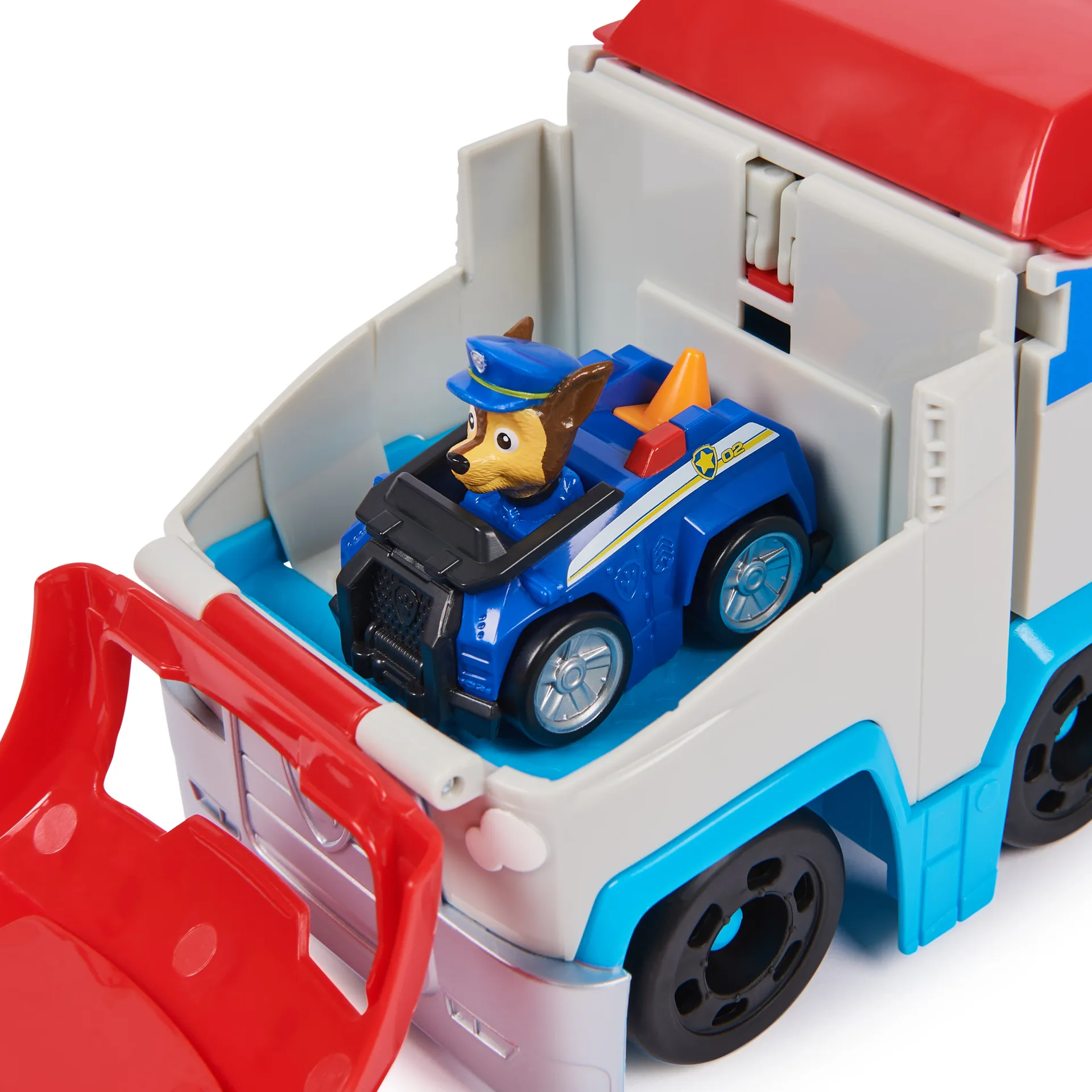 PAW Patrol - Mini-Patroller Pup Squad Teamfahrzeug mit Chase, Transformer Spielzeug mit Startrampe, für Kinder ab 3 Jahren, 25cm – Bild 3