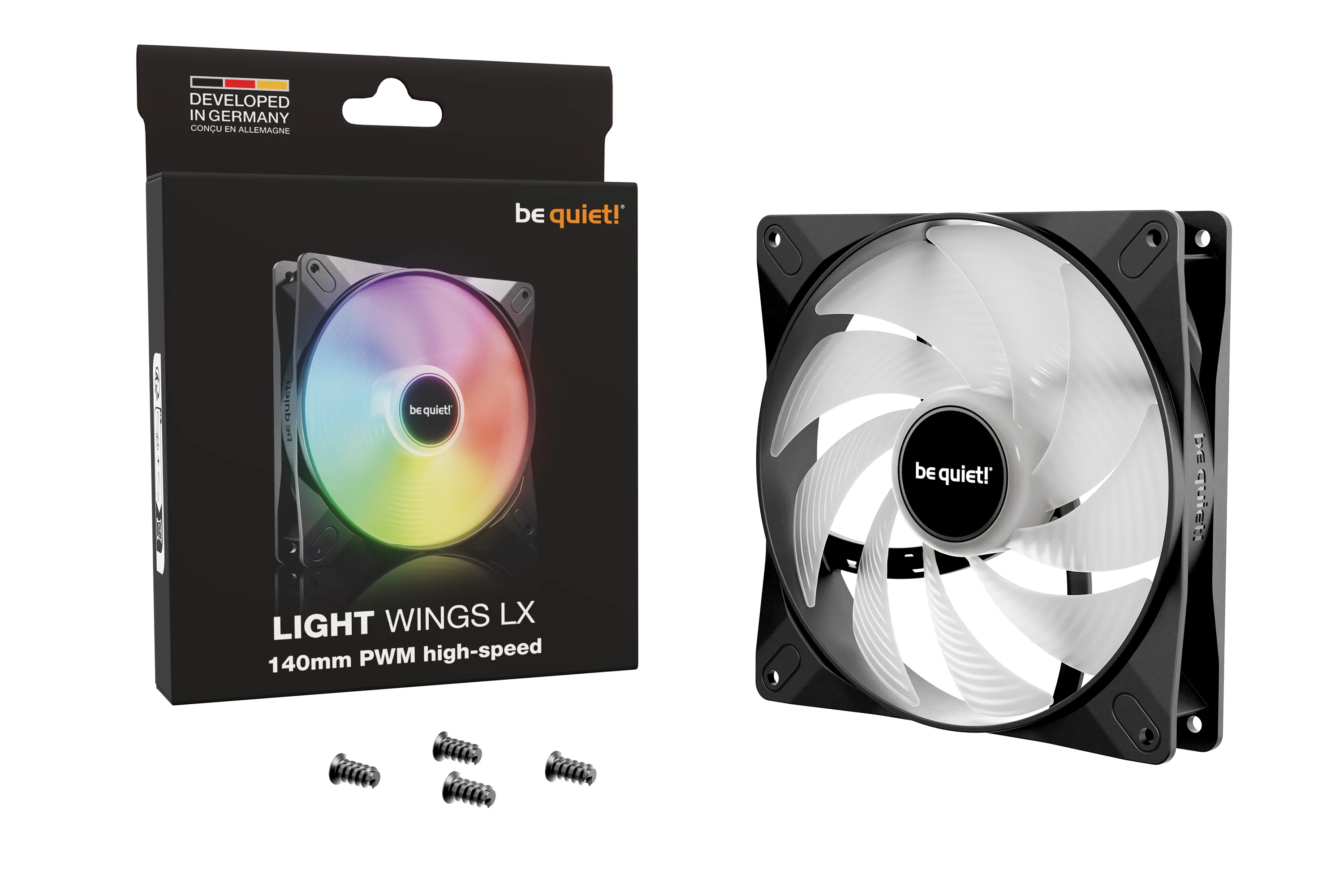 be quiet! LIGHT WINGS LX 140mm PWM high-speed Computergehäuse Ventilator 14 cm Schwarz 1 Stück(e) – Bild 5