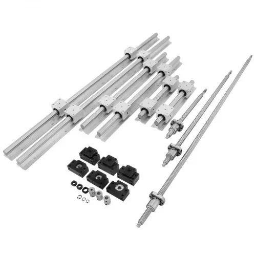VEVOR Linearschiene SBR20, Linearlager-Gleitset 300, 600,1000 mm Lineare Schienen, Linearlagerschiene mit 3 Kugelumlaufspindeln von C7, Horizontale Linearführung für Automatisierungsmaschinen VEVOR Linearschiene SBR20, Linearlager-Gleitset 300, 600,1000 mm Lineare Schienen, Linearlagerschiene mit 3 Kugelumlaufspindeln von C7, Horizontale Linearführung für Automatisierungsmaschinen